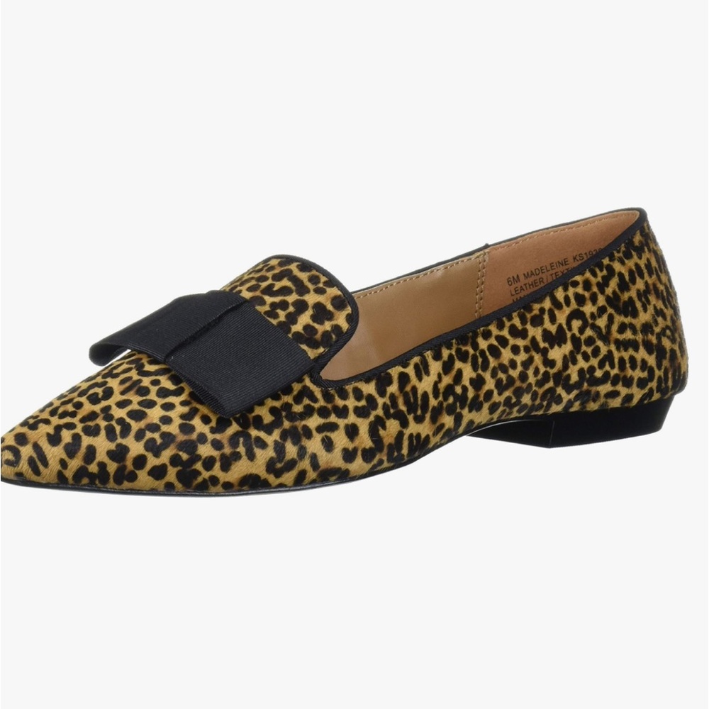 Kensie Bow Leopard Loafers
